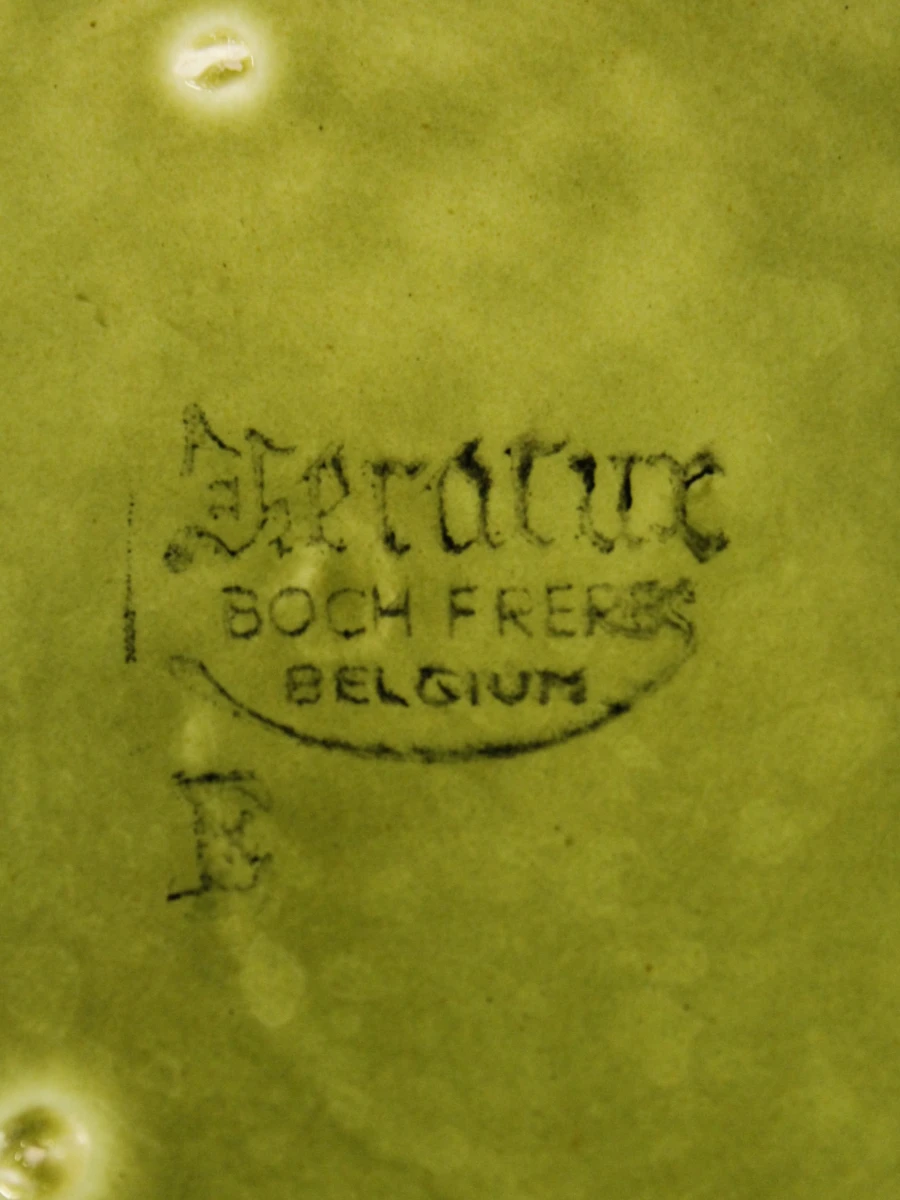 Keralux Boch Fréres Set van 5 vintage keramische fondue borden - foto 7