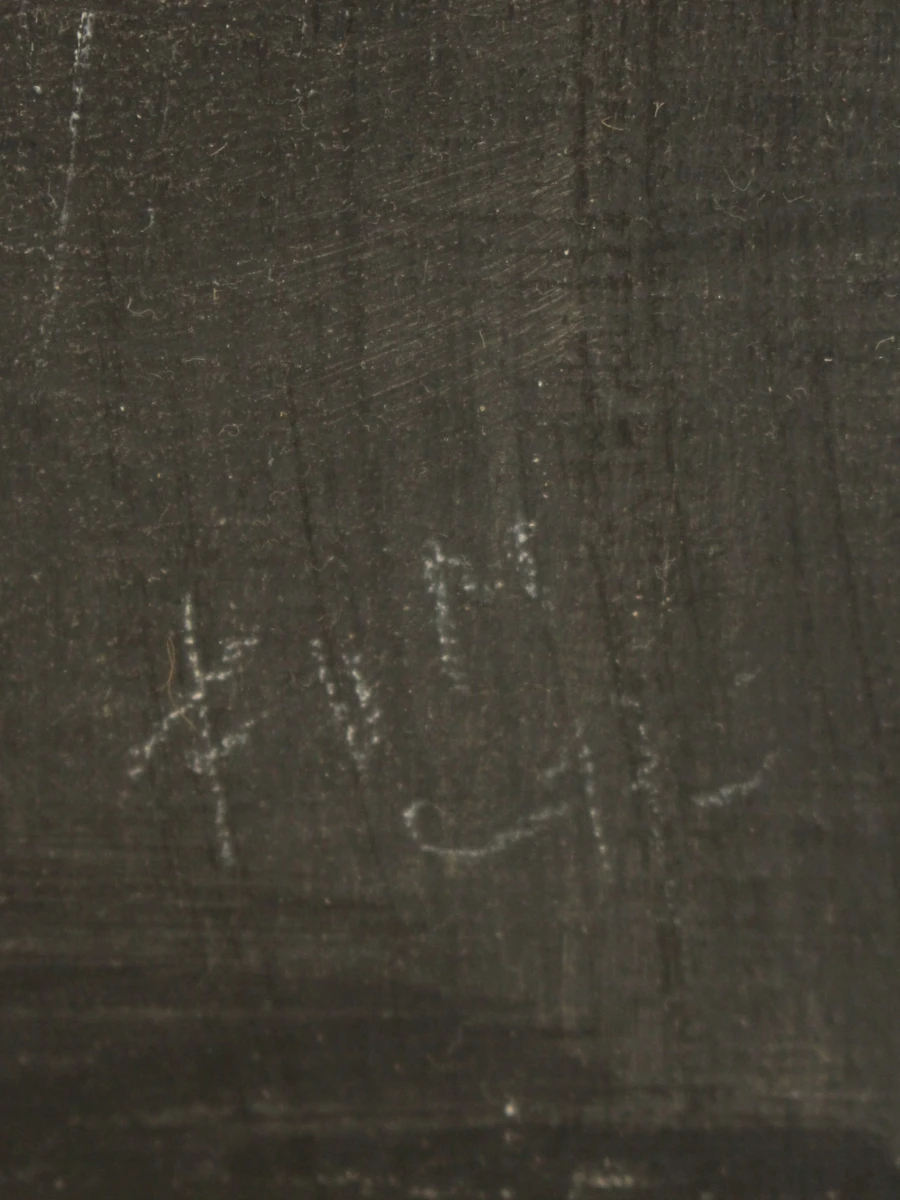 Vrouwen gezicht met opvallend rode lippen, acryl op canvas gesigneerd. - foto 7