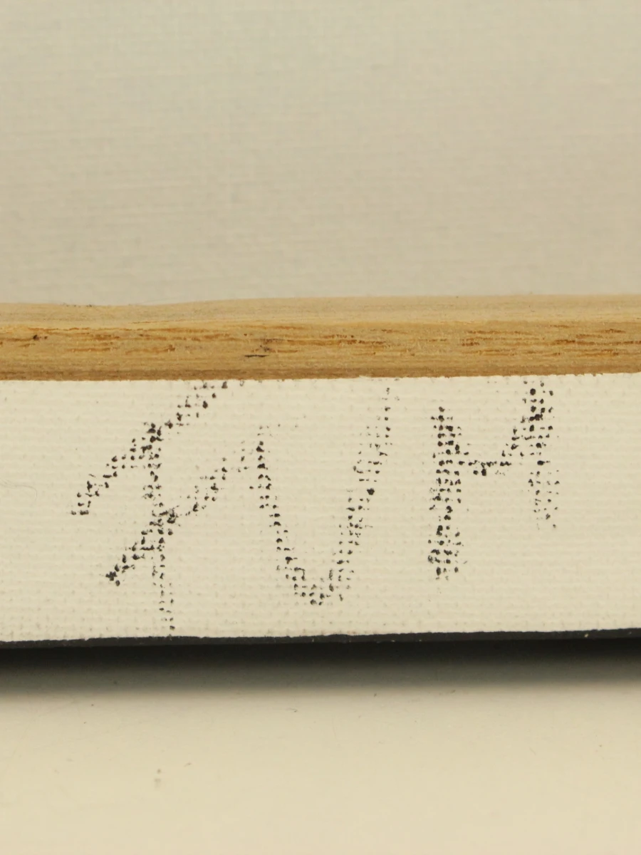 Vrouwen gezicht met opvallend rode lippen, acryl op canvas gesigneerd. - foto 9