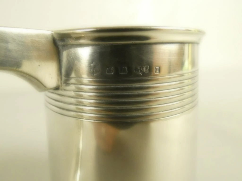 Verzilverd bierpul met gravure en keuren - foto 4