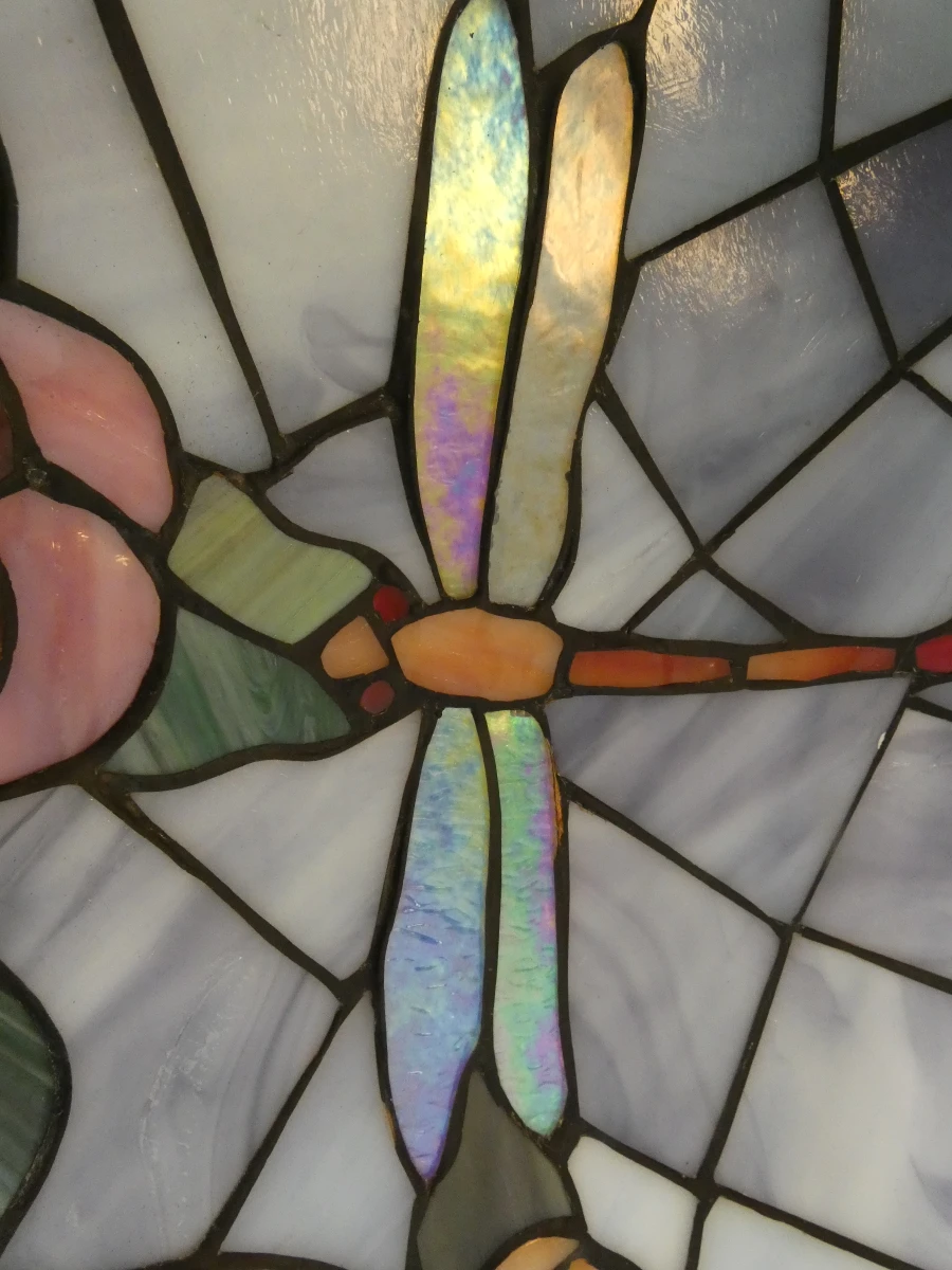 Grote Tiffany-stijl Hanglamp – Lucide Belgisch Design – Ø 43 cm - foto 7
