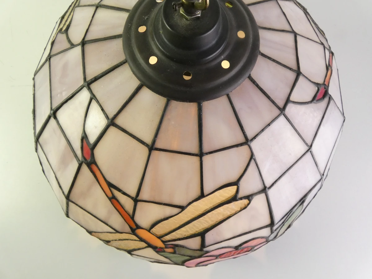 Grote Tiffany-stijl Hanglamp – Lucide Belgisch Design – Ø 43 cm - foto 9
