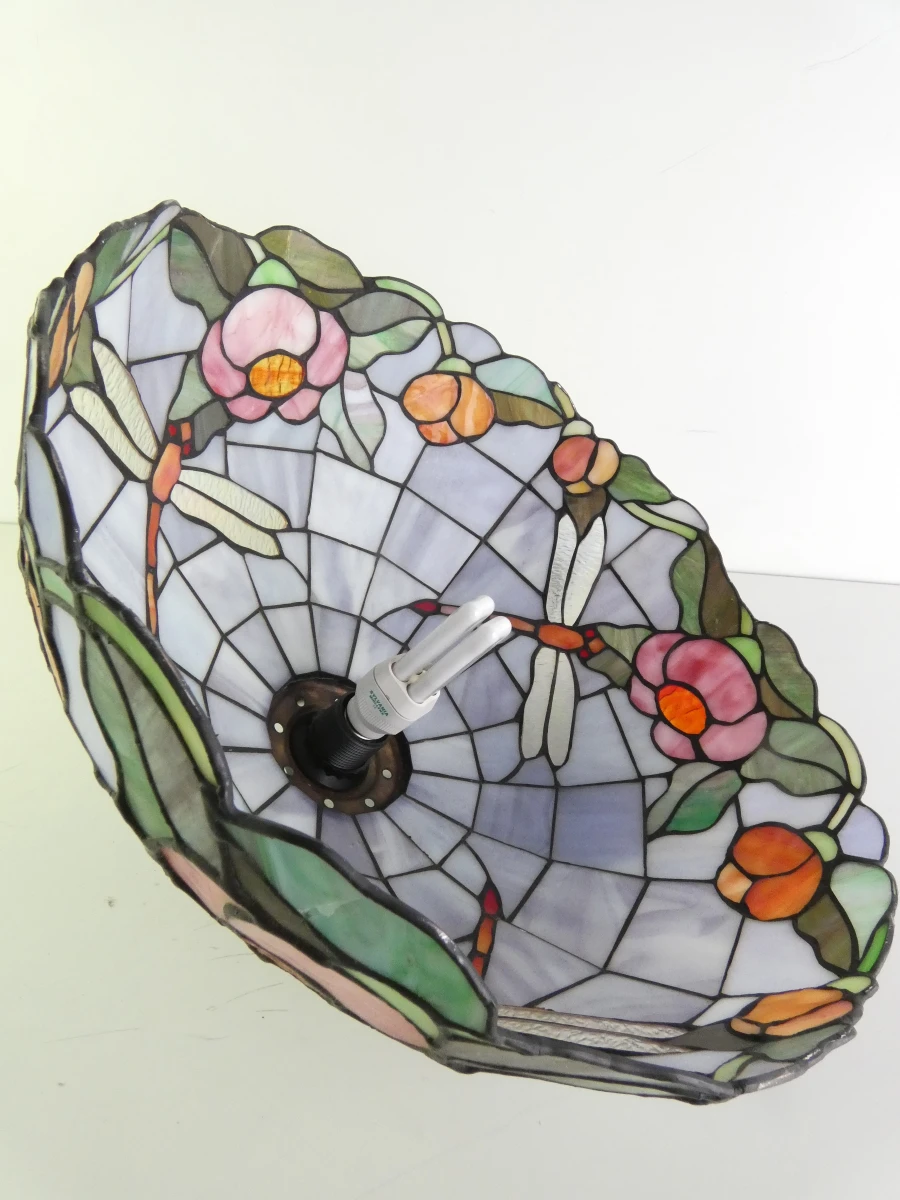 Grote Tiffany-stijl Hanglamp – Lucide Belgisch Design – Ø 43 cm - foto 11