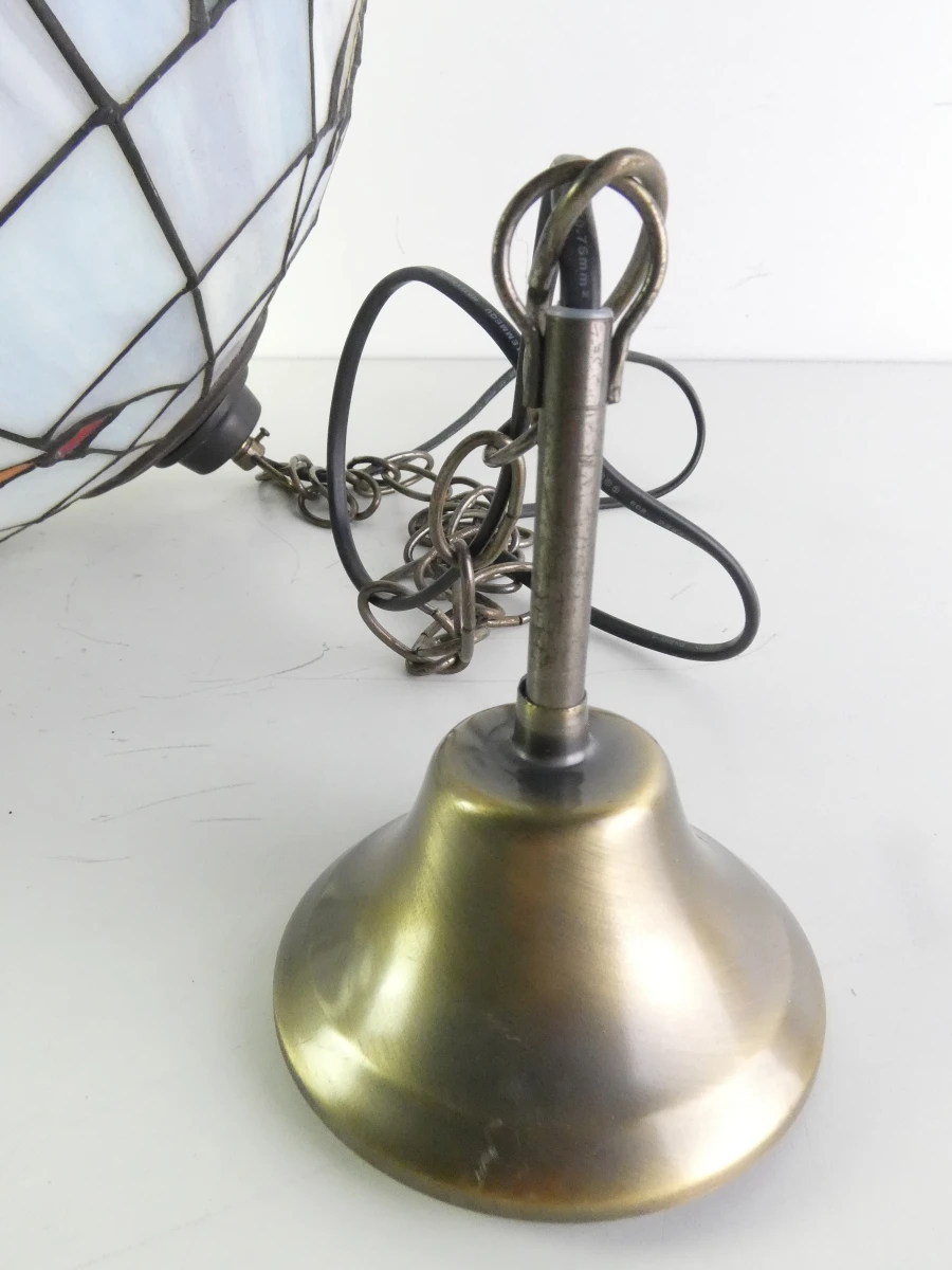 Grote Tiffany-stijl Hanglamp – Lucide Belgisch Design – Ø 43 cm - foto 15