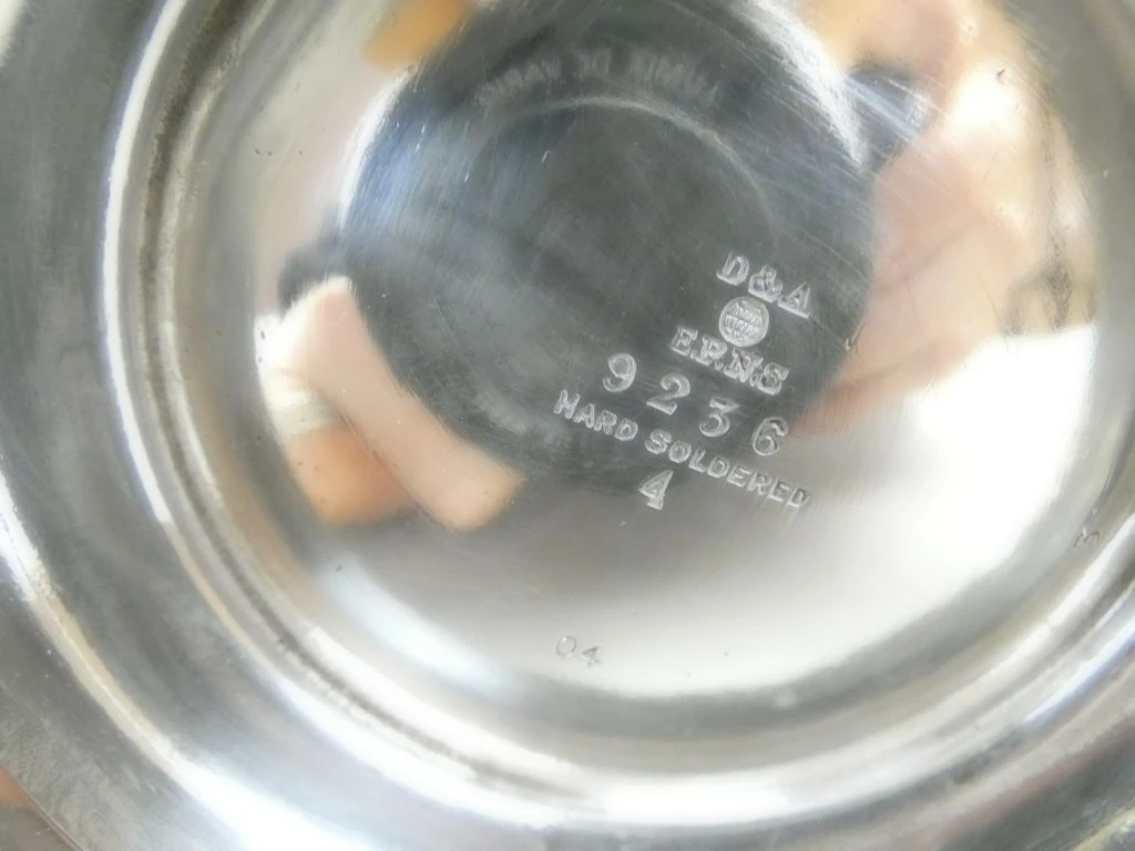 Verzilverde koffiekan met kunststof handvat - foto 7