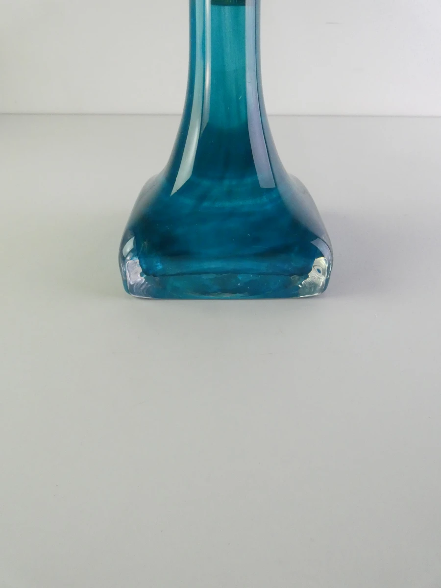 Blauwe glazen tafellamp Cristal Daum - foto 3