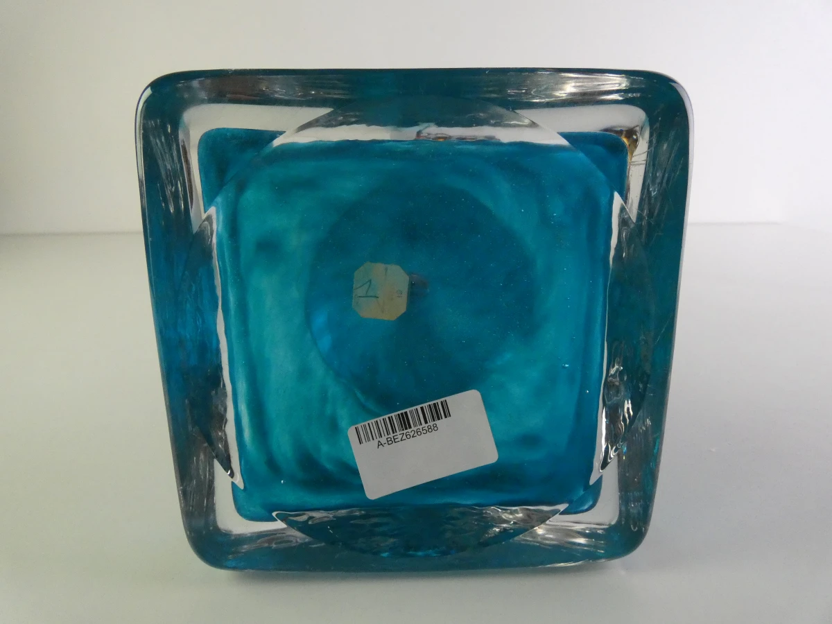 Blauwe glazen tafellamp Cristal Daum - foto 6
