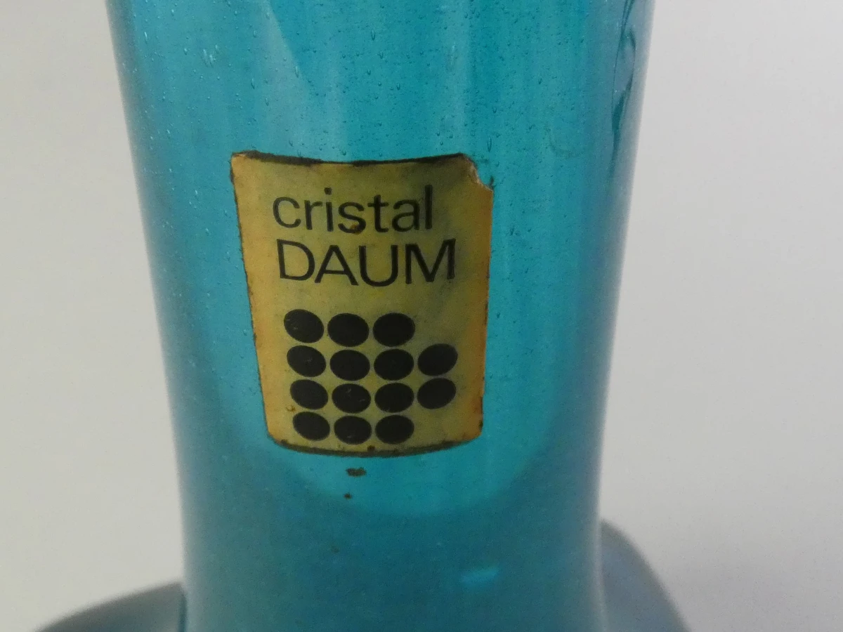 Blauwe glazen tafellamp Cristal Daum - foto 10