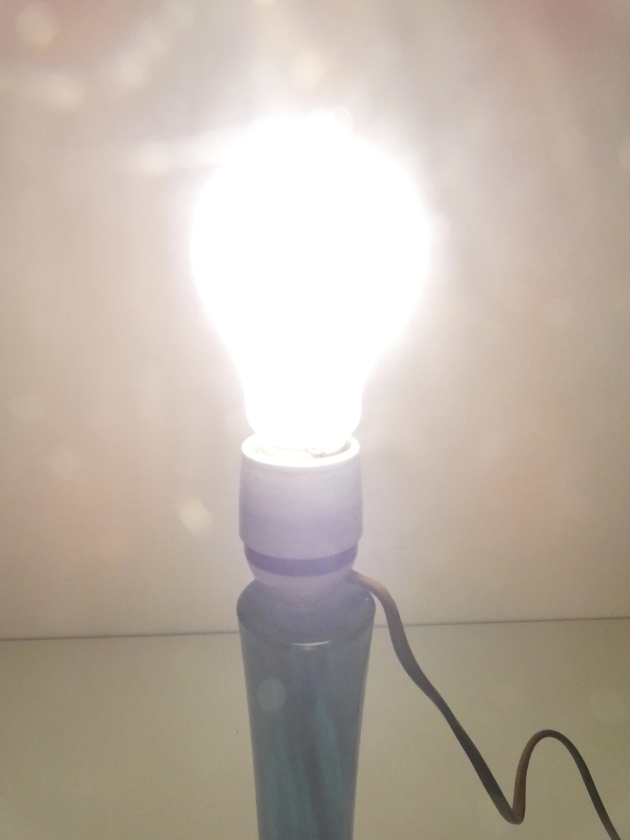 Blauwe glazen tafellamp Cristal Daum - foto 12