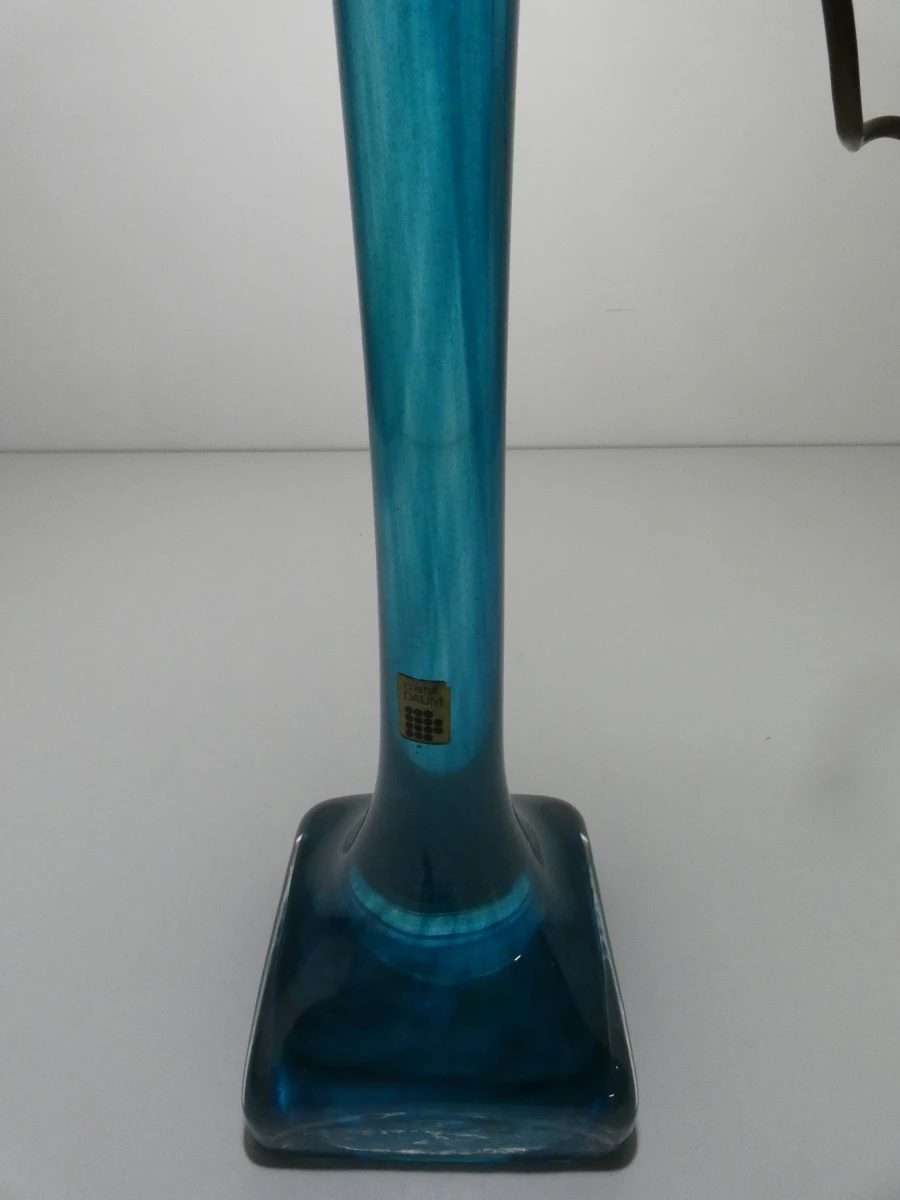 Blauwe glazen tafellamp Cristal Daum - foto 15