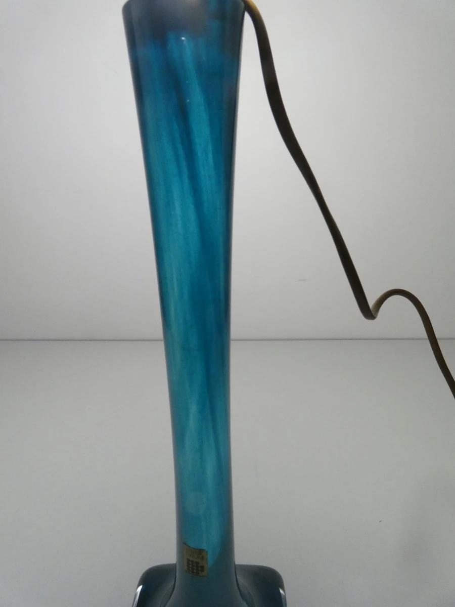 Blauwe glazen tafellamp Cristal Daum - foto 16