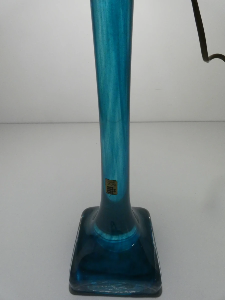 Blauwe glazen tafellamp Cristal Daum - foto 17