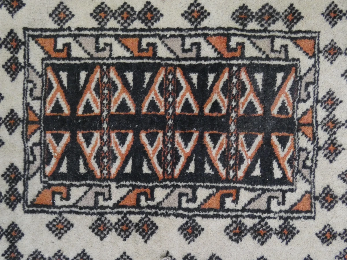 Handgeknoopt Afghaans Mushwani / Baluch Accenttapijt (81 x 104 cm) - foto 2