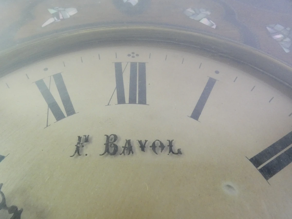 Wandklok F. Bayol met parelmoer inleg - foto 5
