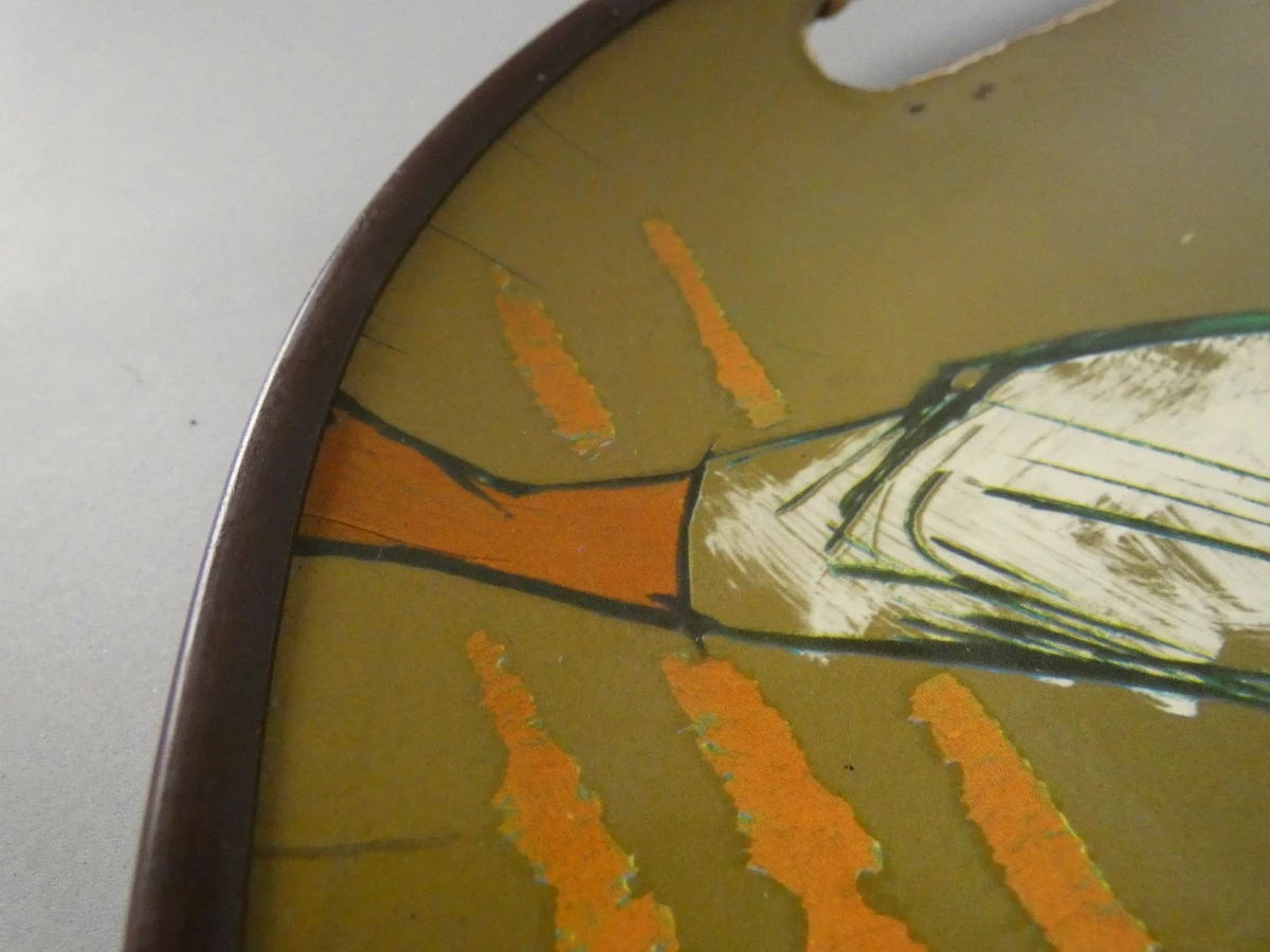 Vintage dienblad met koffiepluk-afbeelding - foto 7