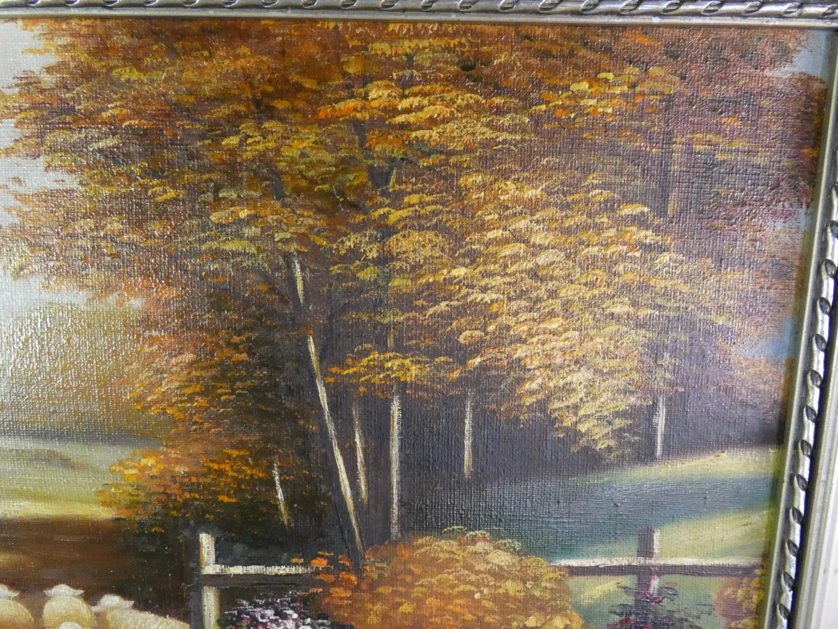 Set van 2 Klassieke Schilderijen – F. Fobbe – Landelijke Scènes (Olieverf op Doek) - foto 11