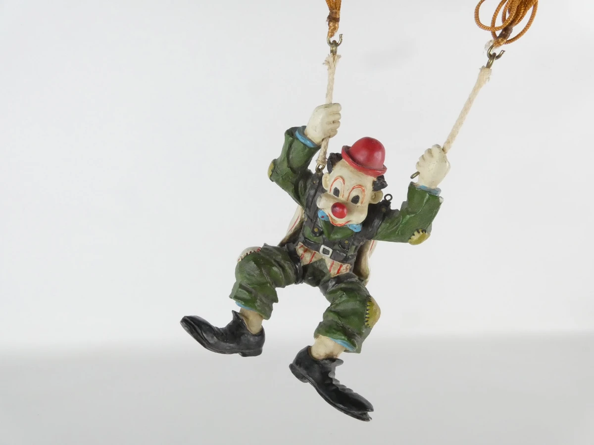 Vintage hangende parachuteclown - foto 3