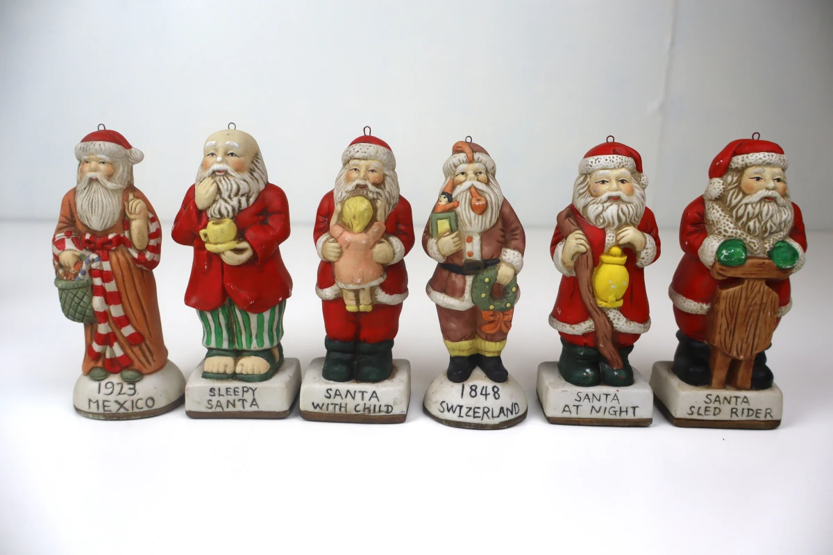 Vintage Kerstornamenten "Santa Around the World" - foto 2