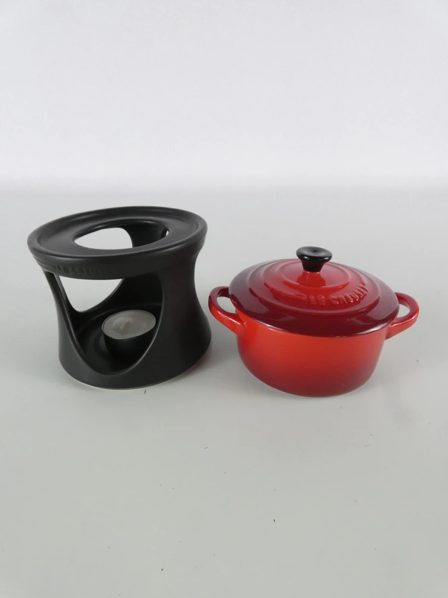 Le Creuset mini cocotte fondue set met 3 mini stoofpannetjes - foto 3