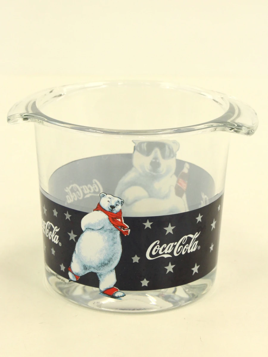Vintage Coca-Cola set – 7 glazen, ijsemmer/koeler & 12-delig bestek met flesvormige handgrepen - foto 5