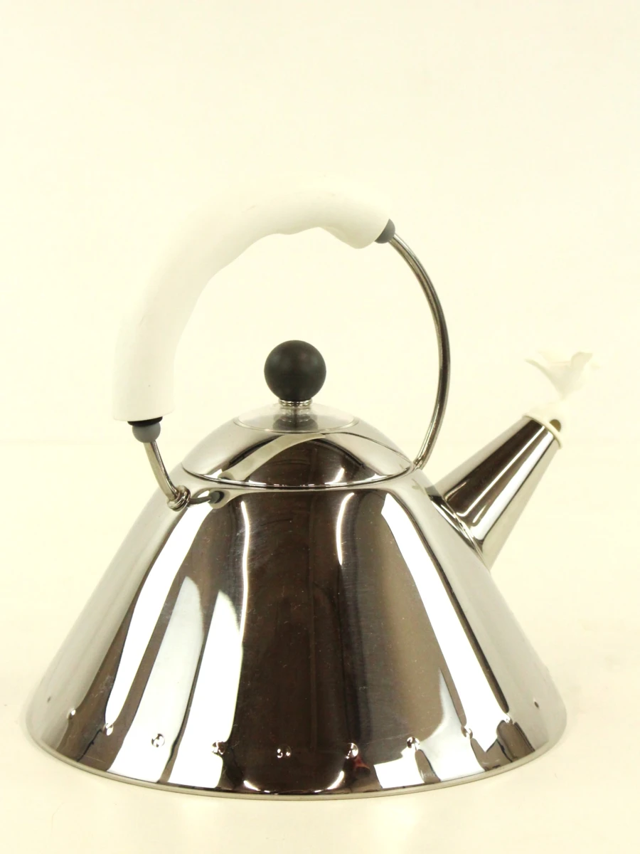 Lot van 4 designobjecten van Alessi – fluitketel, asbak en 2 spaghetti opbergdozen - foto 9
