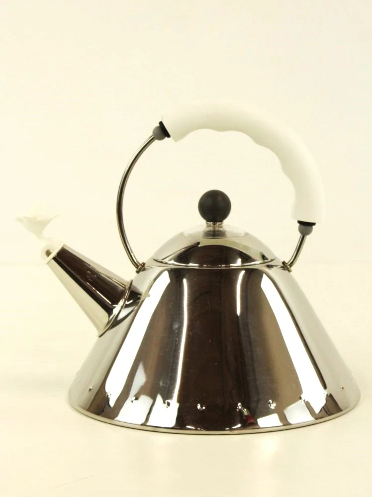 Lot van 4 designobjecten van Alessi – fluitketel, asbak en 2 spaghetti opbergdozen - foto 13