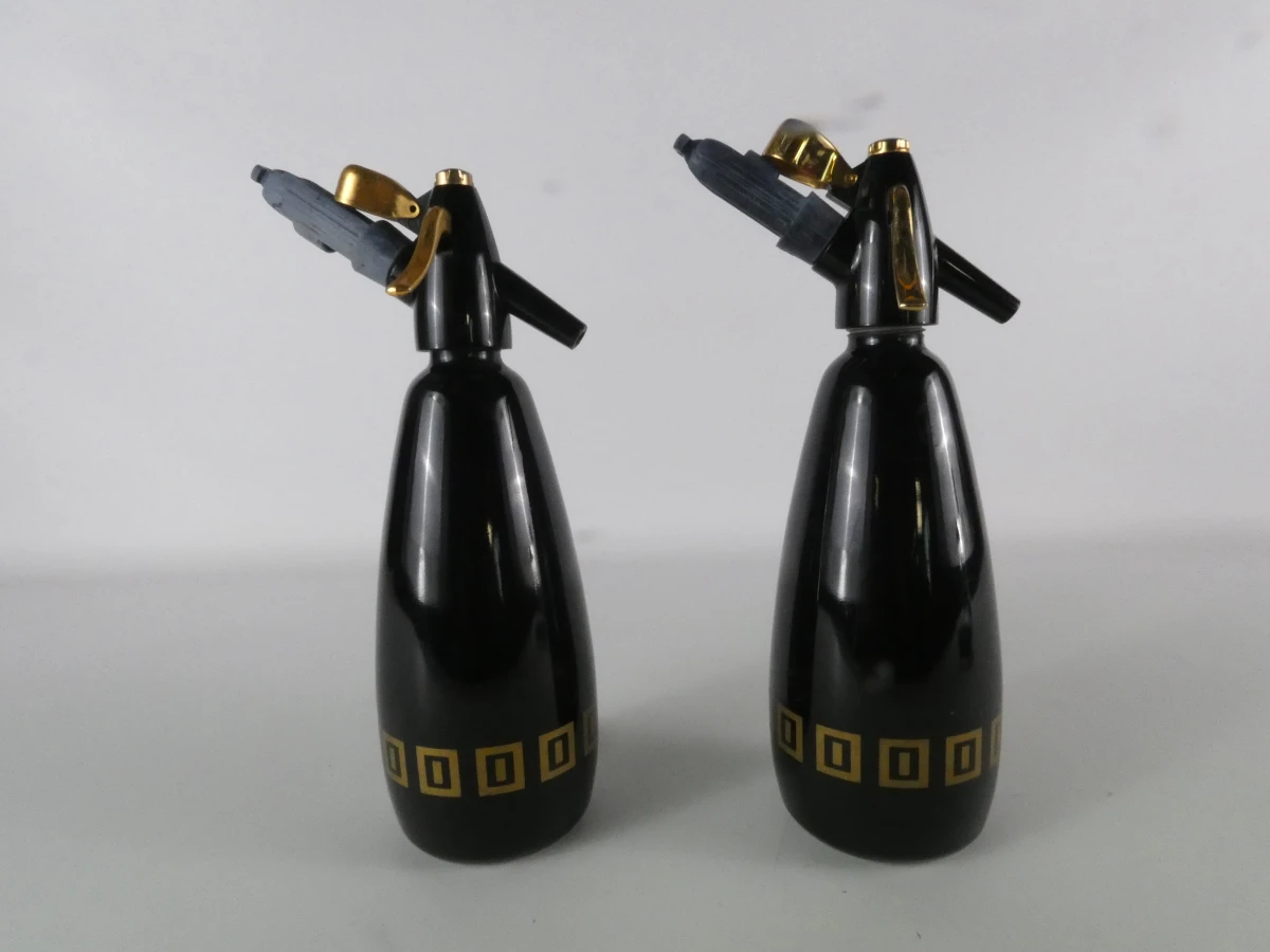 Set van 2 Vintage BOC Sparklets "Executive" Soda Sifons (Jaren 70) - foto 2