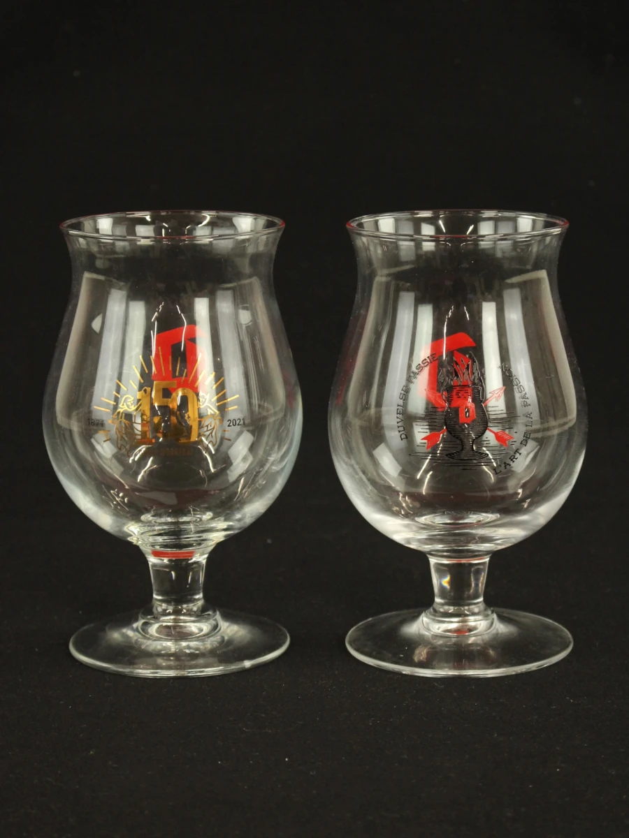 Partij vintage bierglazen – Vedett Extra & Duvel – 12 stuks - foto 6