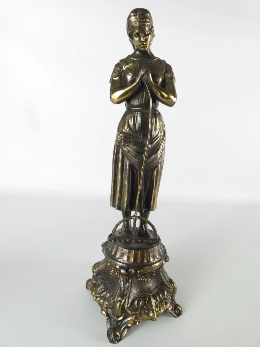 Set van 2 beeldjes van man en vrouw - kunstbrons - foto 2