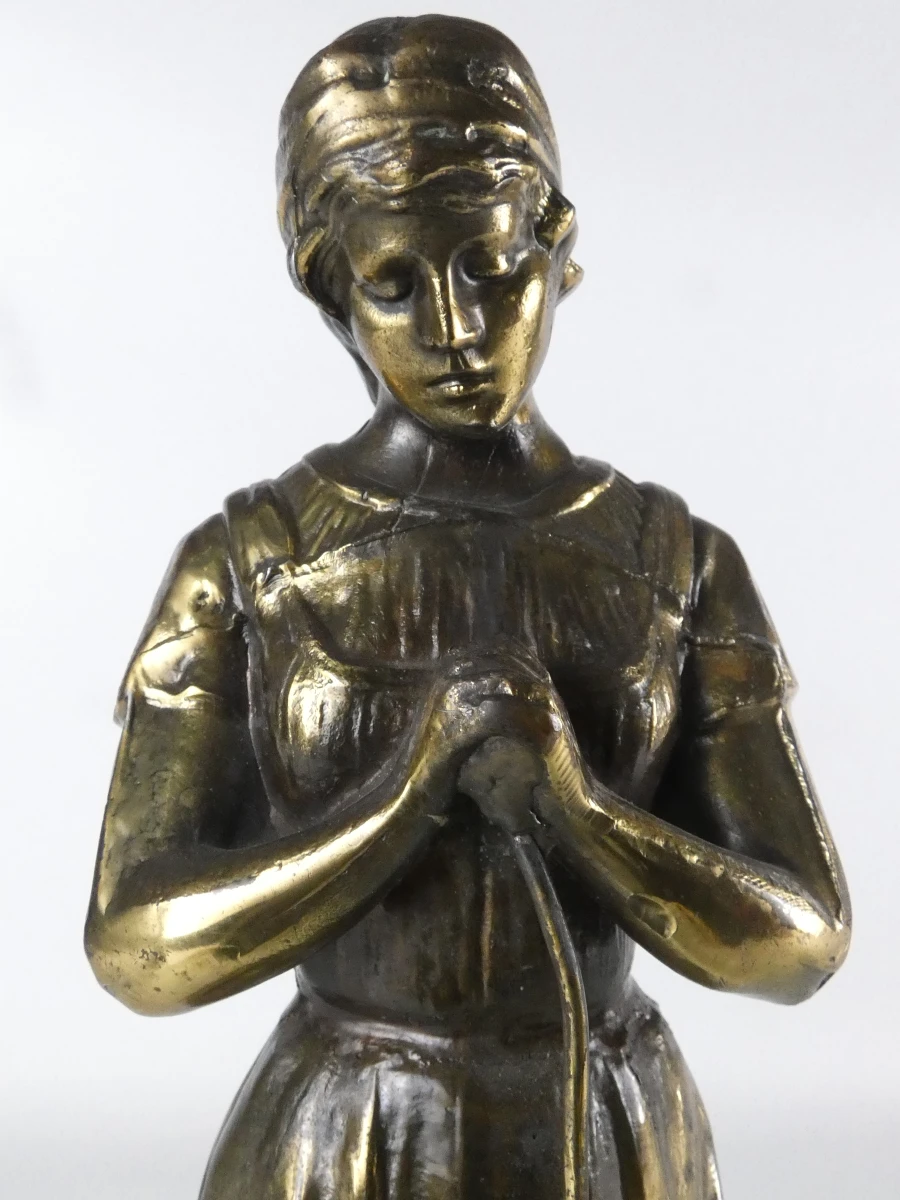 Set van 2 beeldjes van man en vrouw - kunstbrons - foto 3
