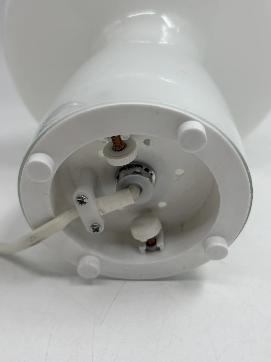 Glazen paddenstoel tafellamp (Mushroom lamp) – Wit glas - foto 6