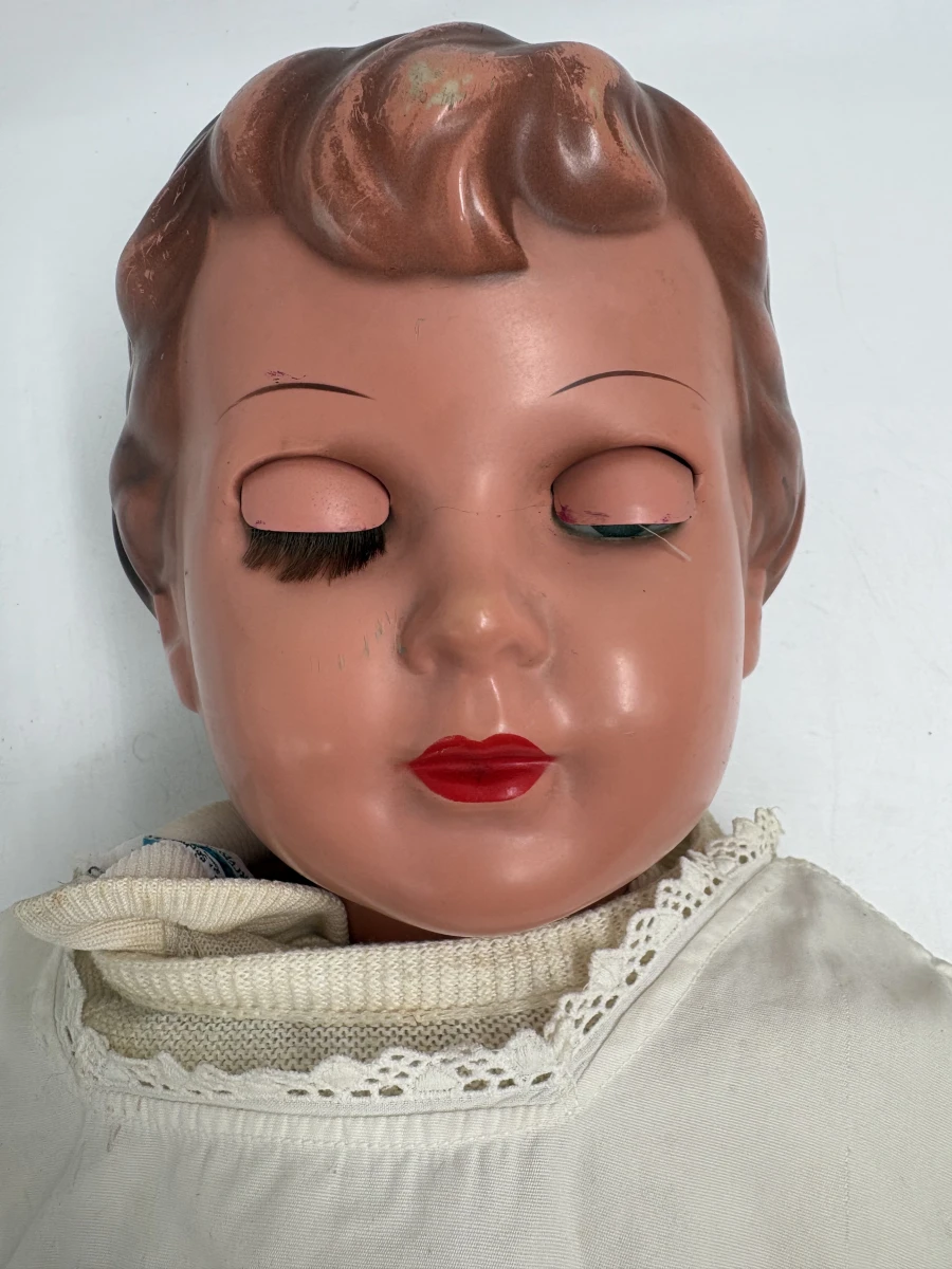 Grote antieke Schildkröt pop met geluidsmechanisme – Model 64 – Celluloid / Hard plastic - foto 6