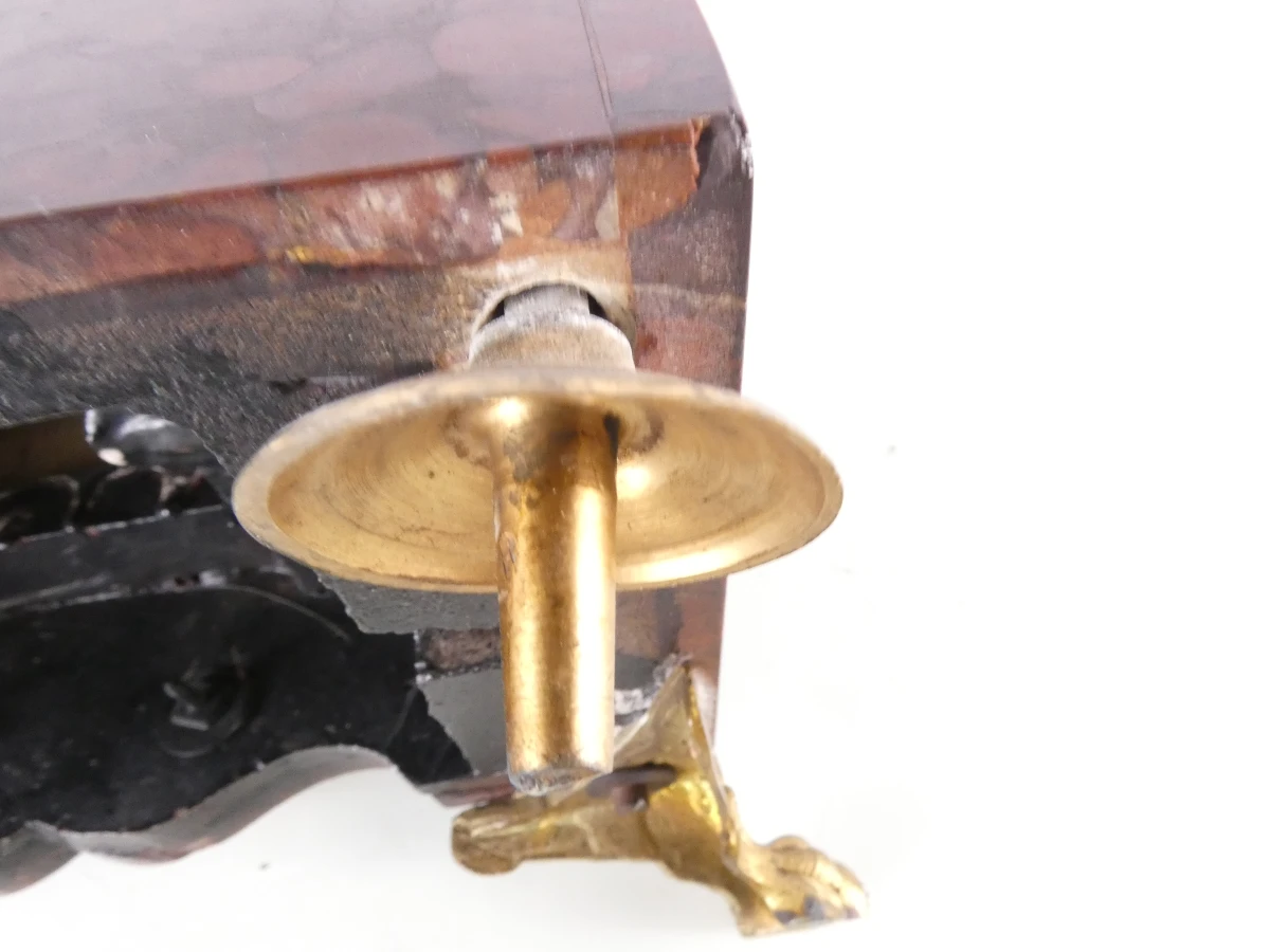 Franse Roodmarmeren Pendule met sleutel - foto 10