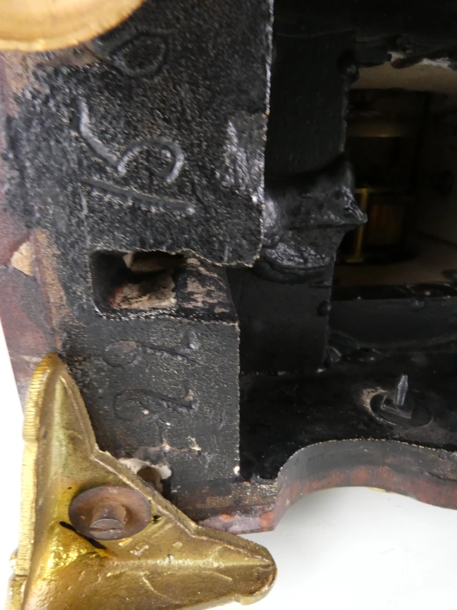 Franse Roodmarmeren Pendule met sleutel - foto 11