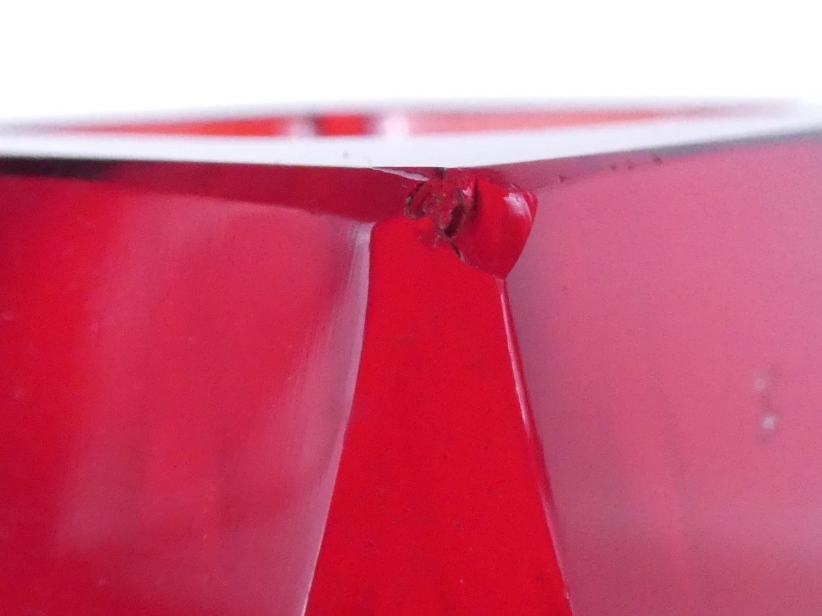 Decoratieve glazen vaas rood-geel - foto 8