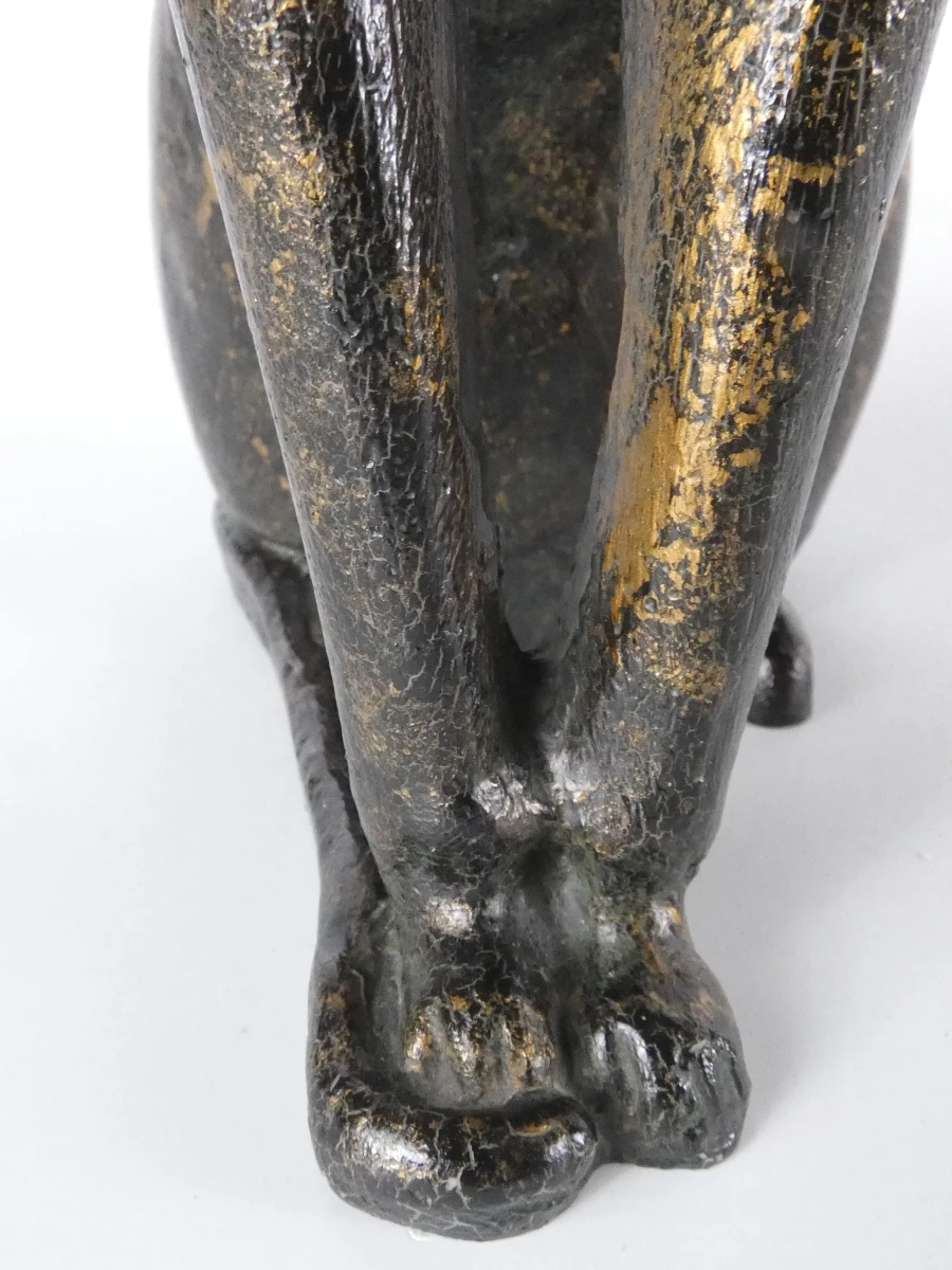 Decoratieve kat in hars met patina - foto 6