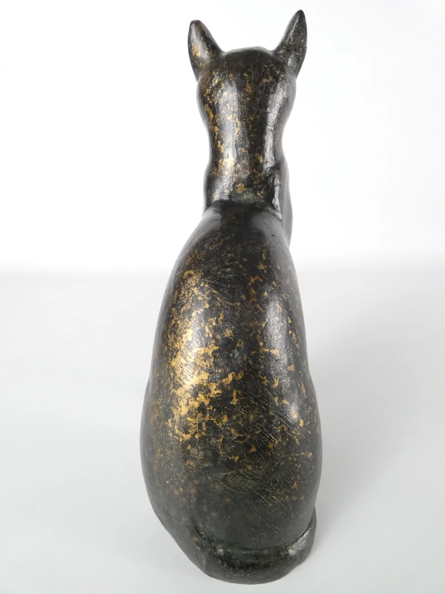 Decoratieve kat in hars met patina - foto 7