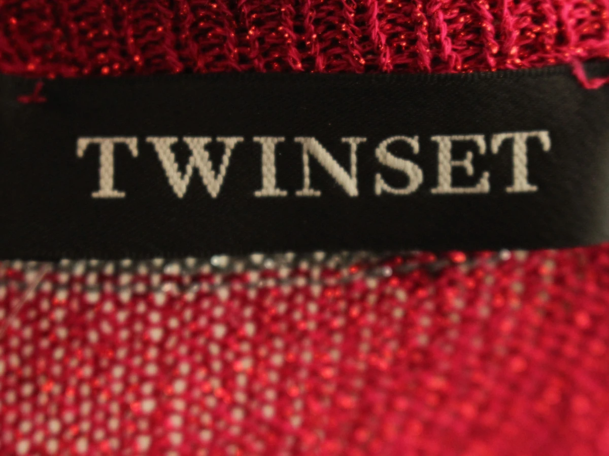 Twinset lurex jurk - kleurrijk gestreept - maat M - foto 8