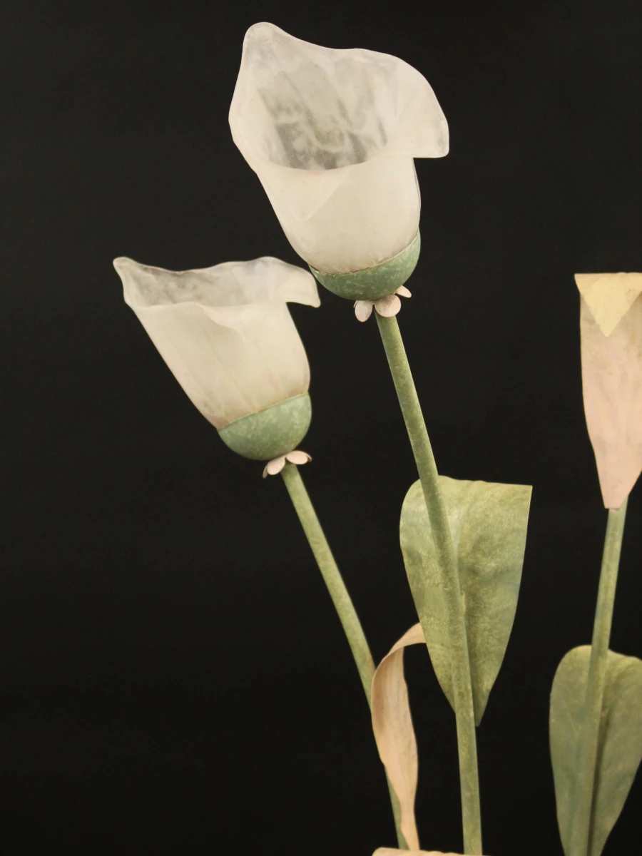 Hollywood Regency Botanische staande lamp met Jugendstil invloeden - foto 6