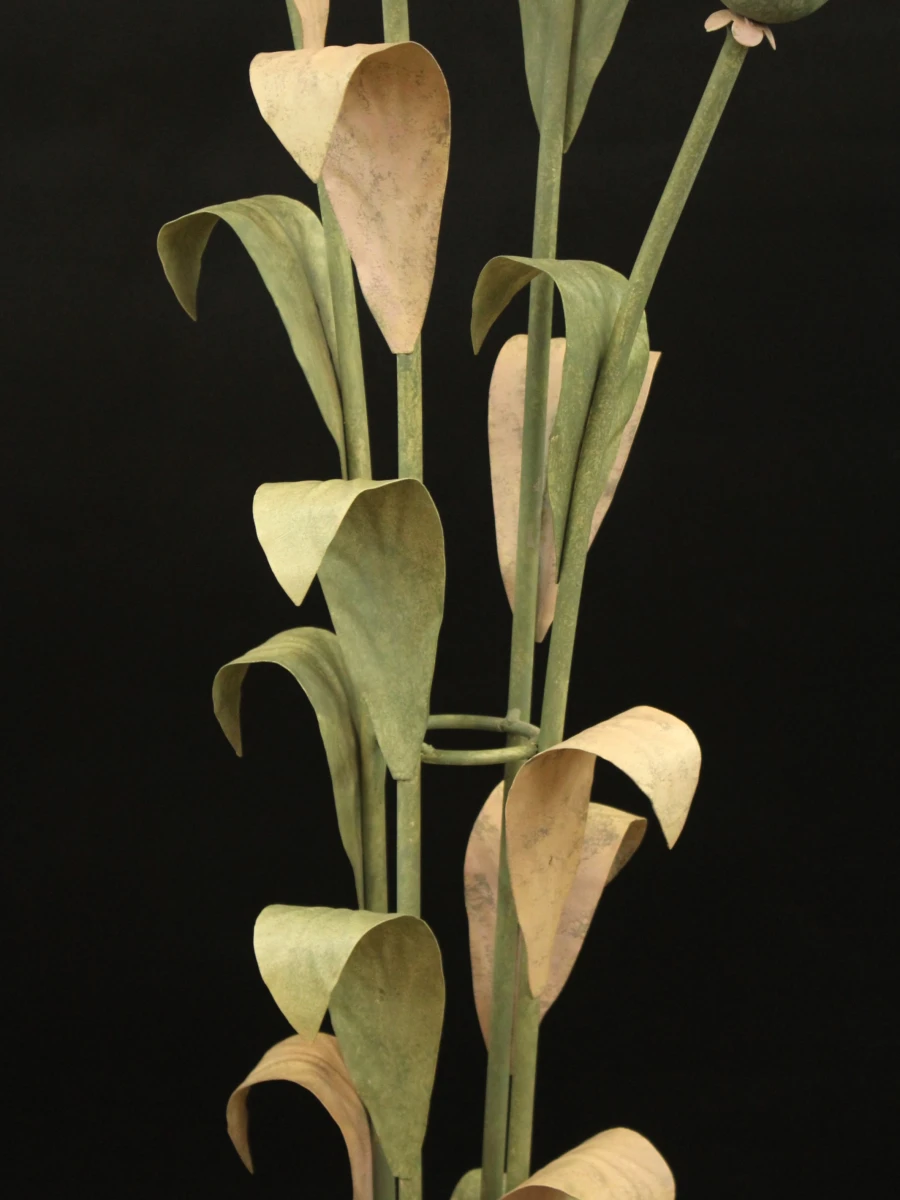 Hollywood Regency Botanische staande lamp met Jugendstil invloeden - foto 8
