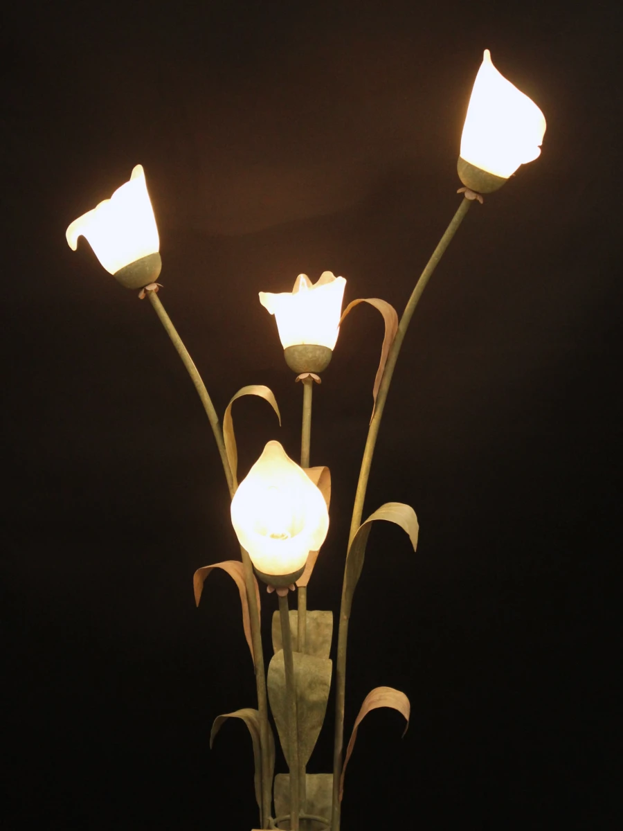 Hollywood Regency Botanische staande lamp met Jugendstil invloeden - foto 4