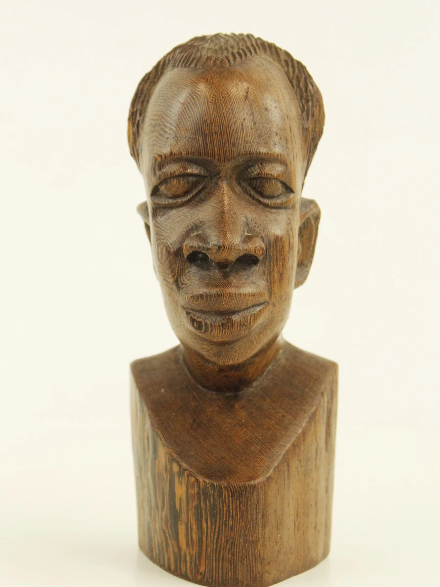 Set van 4 Afrikaanse houten beelden - foto 3