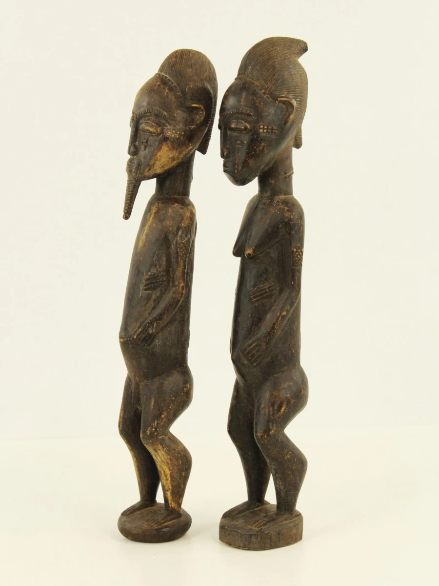 Set van 4 Afrikaanse houten beelden - foto 6