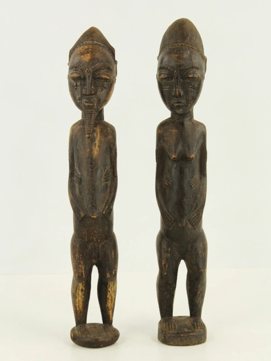 Set van 4 Afrikaanse houten beelden - foto 7