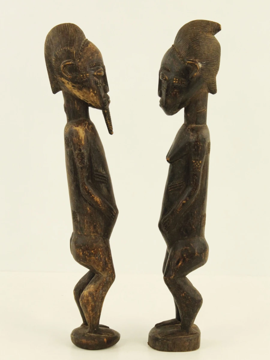 Set van 4 Afrikaanse houten beelden - foto 8