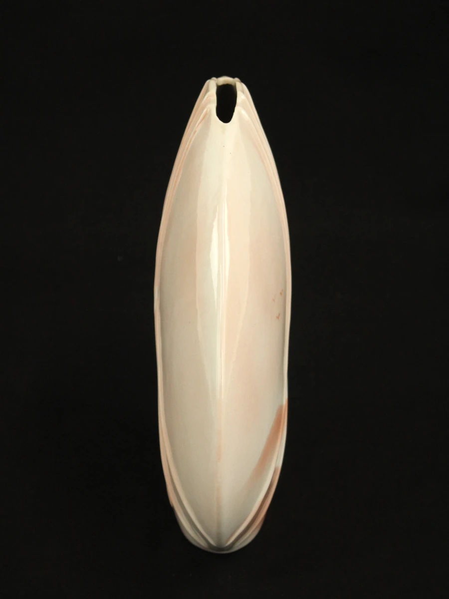 Postmoderne Porseleinen Schijfvaas – Porcelaine Virebent (Frankrijk, jaren '70/'80) - foto 4