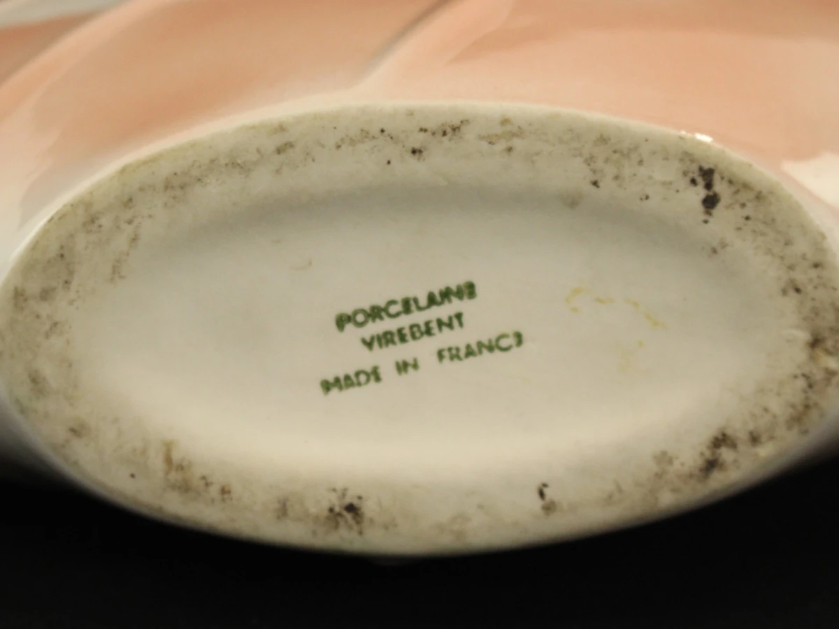 Postmoderne Porseleinen Schijfvaas – Porcelaine Virebent (Frankrijk, jaren '70/'80) - foto 8