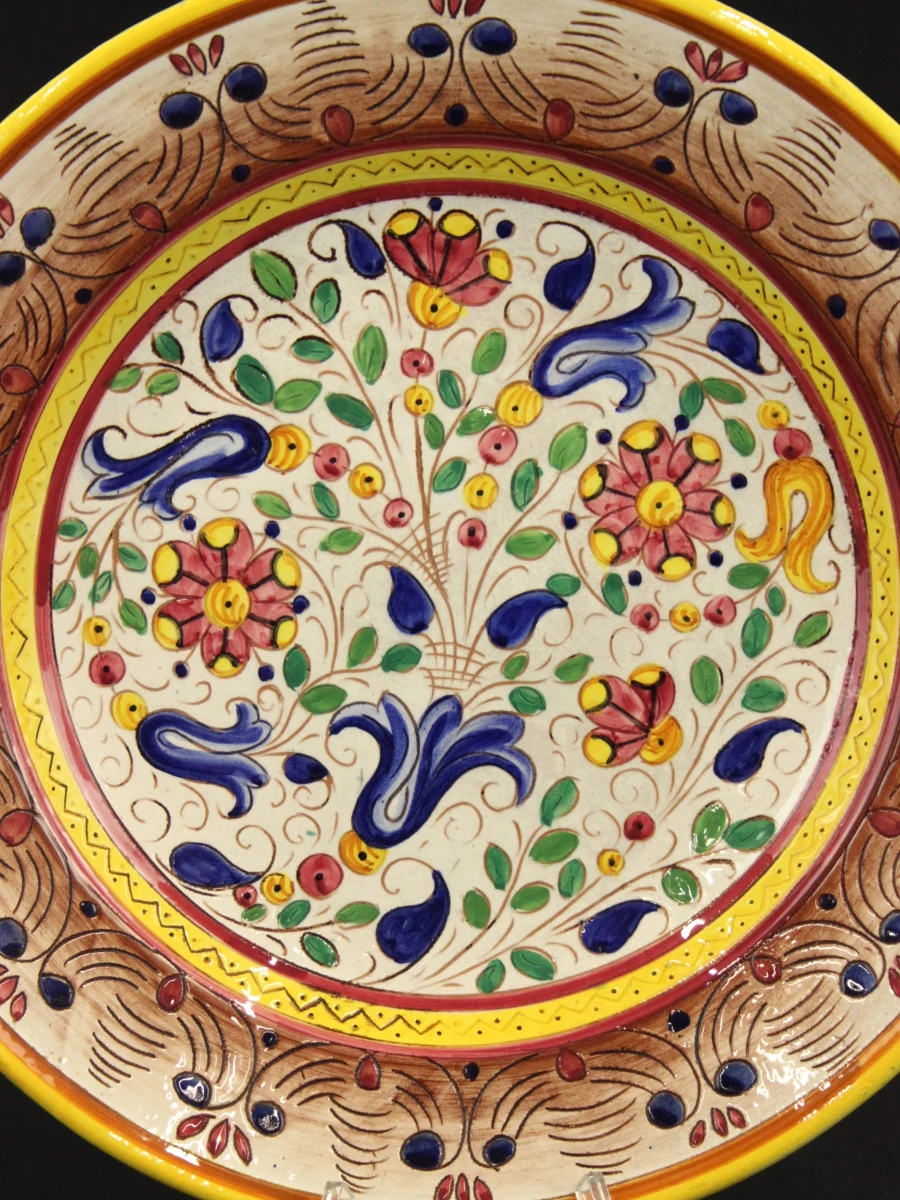 XL Italiaanse Majolica Sierschaal – Ars Deruta – 40 cm - foto 2