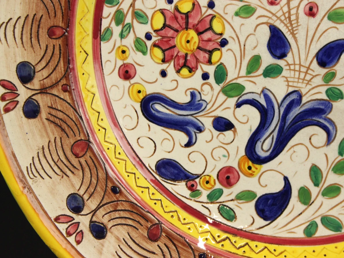 XL Italiaanse Majolica Sierschaal – Ars Deruta – 40 cm - foto 5