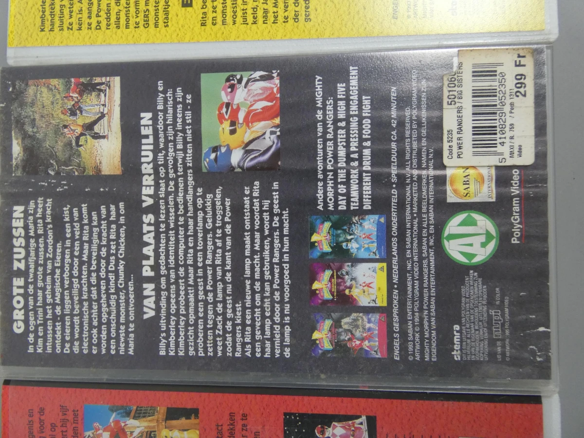 3 Power rangers VHS films - foto 7